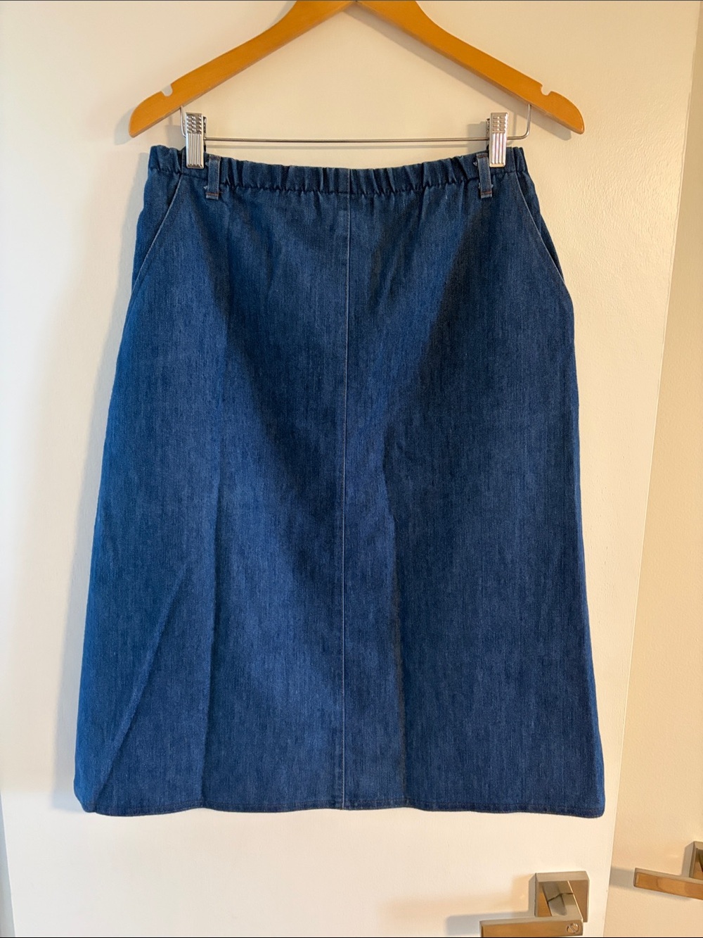 Vintage Classic Blue Denim Skirt - Women's